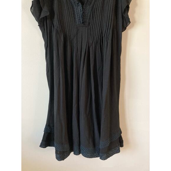 POUPETTE ST BARTH Sasha Mini Dress Cover Up Black M - Picture 5 of 8